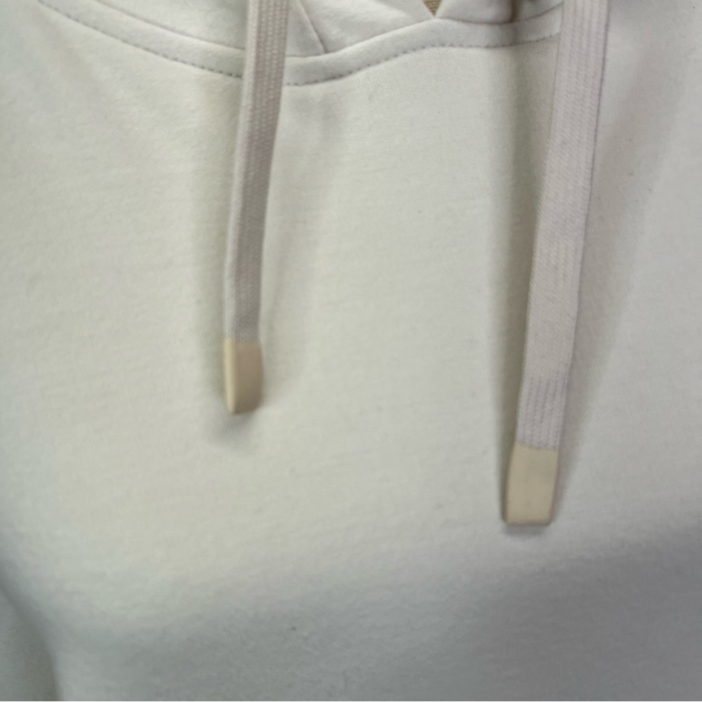 ALL IN MOTION Cream Ultra-Soft Wide Cuff Hooded Sweatshirt, XL - Picture 4 of 9